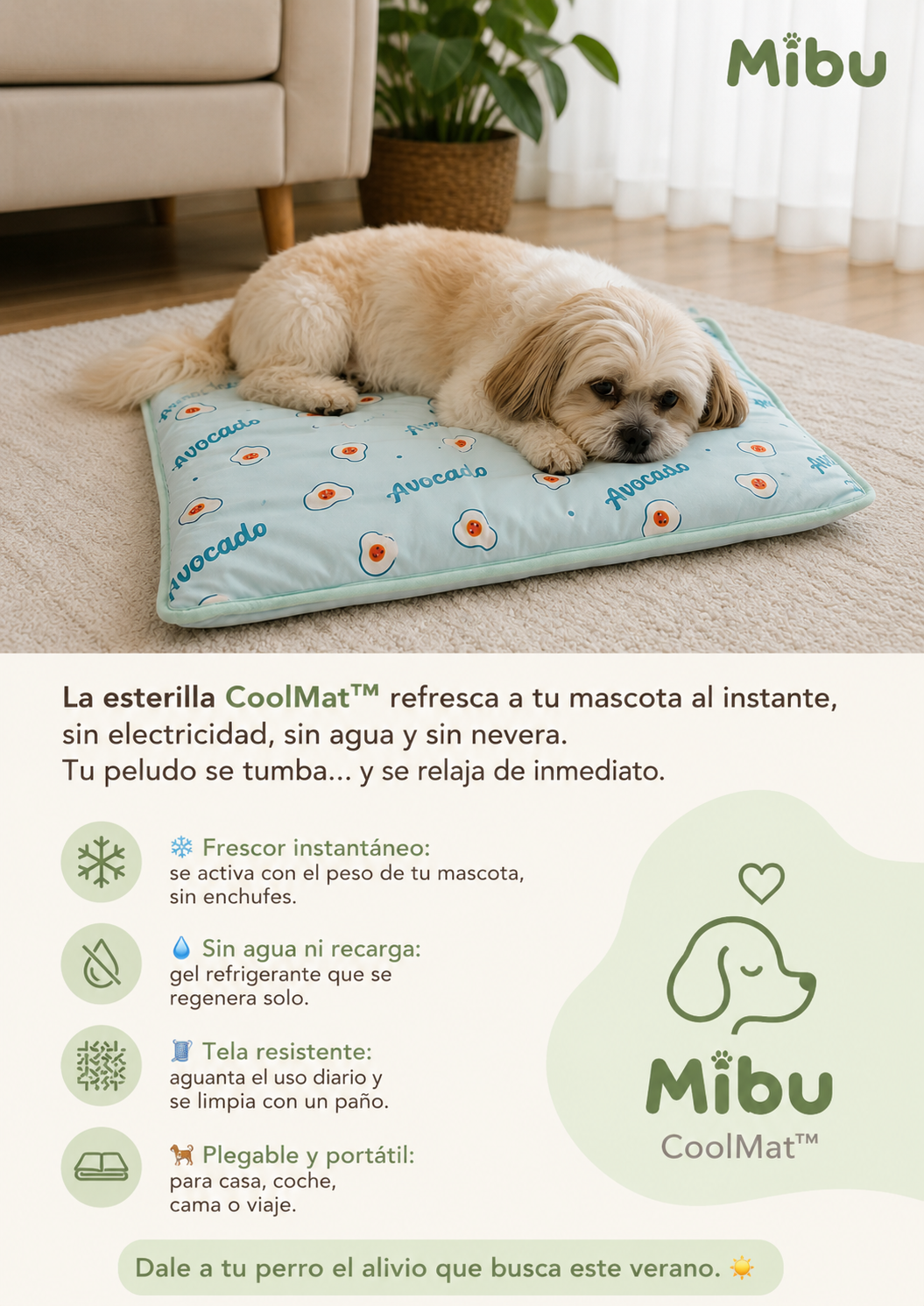 Esterilla Refrigerante CoolMat™ - Alfombrilla de Enfriamiento para Perros y Gatos