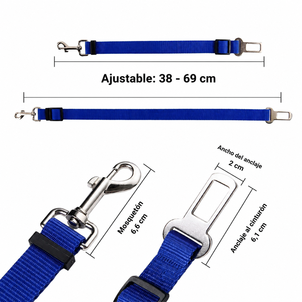 Cinturón Seguro RoadPet™ - Cinturón de Seguridad de Coche para Perros