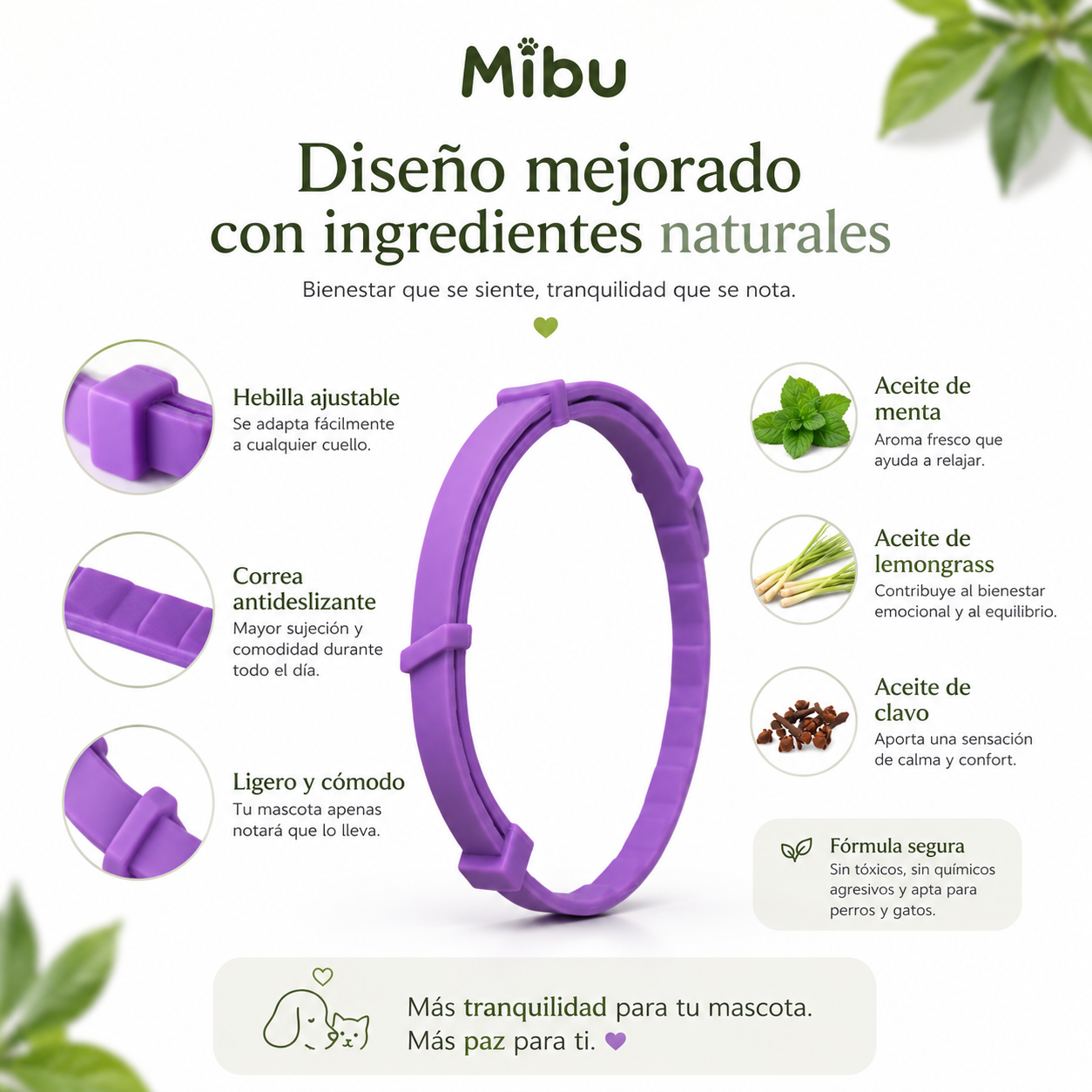 Collar Calmante CalmPet™ - Collar Relajante Anti-Estrés para Perros y Gatos