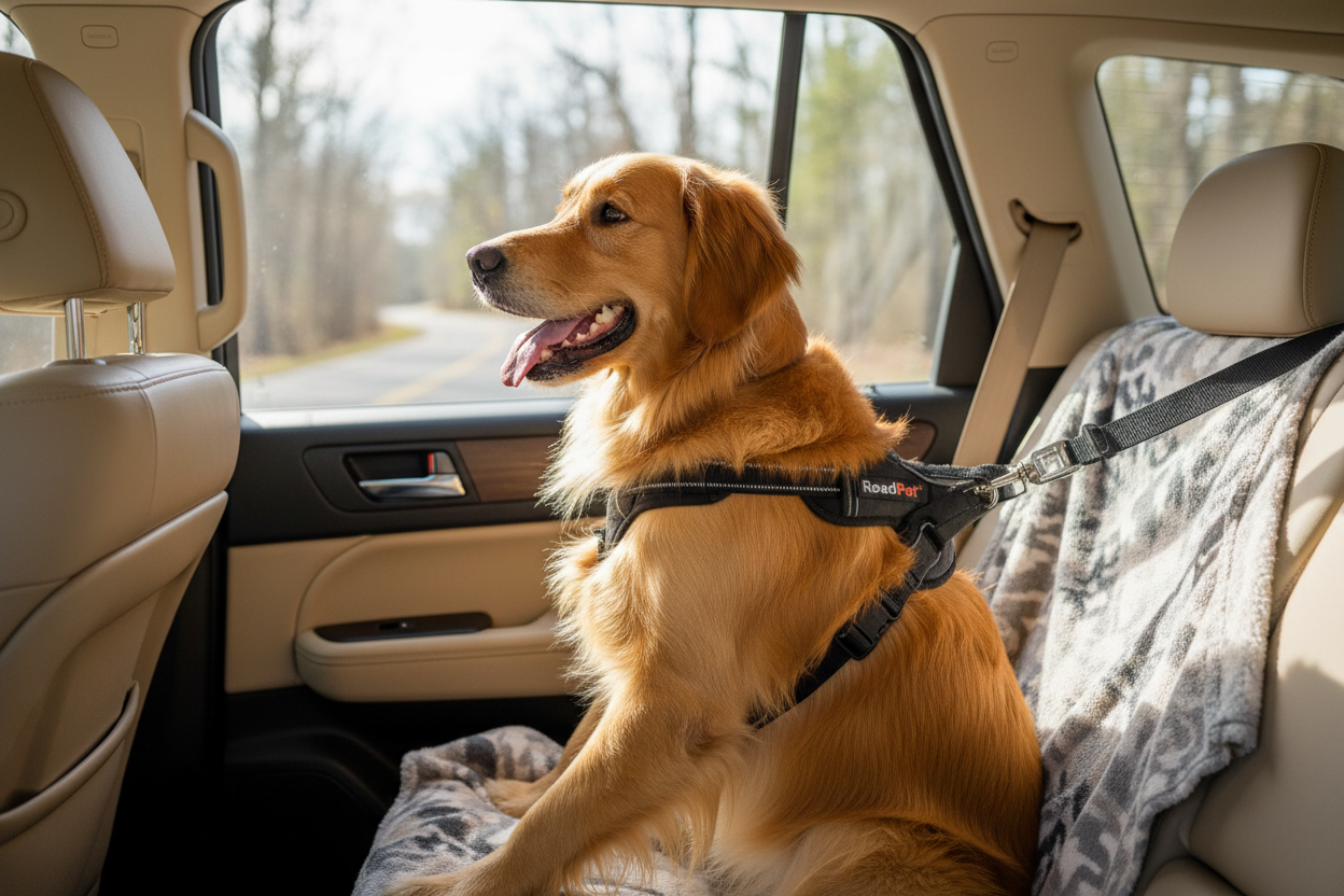 Cinturón Seguro RoadPet™ - Cinturón de Seguridad de Coche para Perros